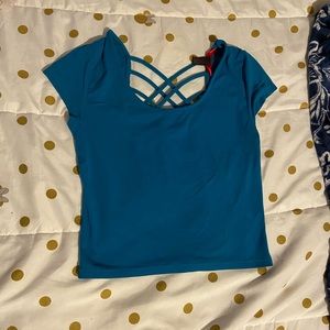 Blue Crop top
